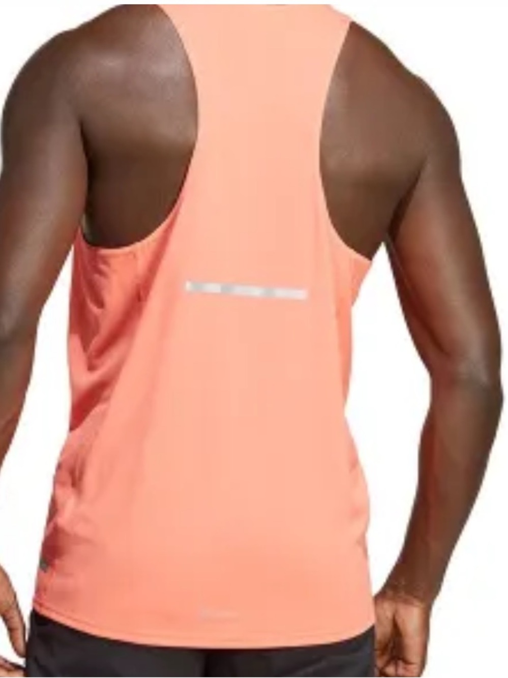 Adidas Aeroready Tank Top Racerback Reflective Peach Orange S Slim Fit NWT - Picture 7 of 7